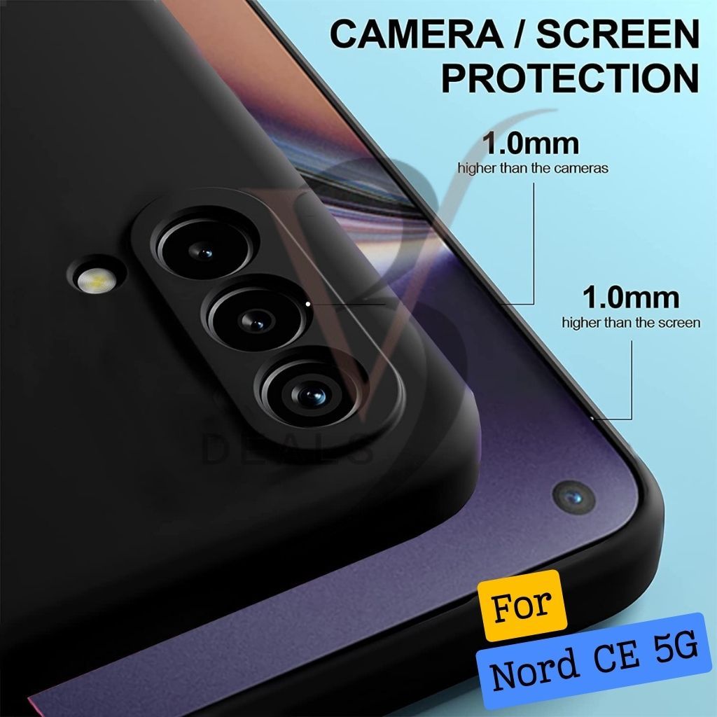 V3Deals Compatible OnePlus Nord CE 5G Matte Silicone Back Cover Matte silicone back cover with raised camera & screen edges for enhanced protection against drops, scratches and dust. view 2