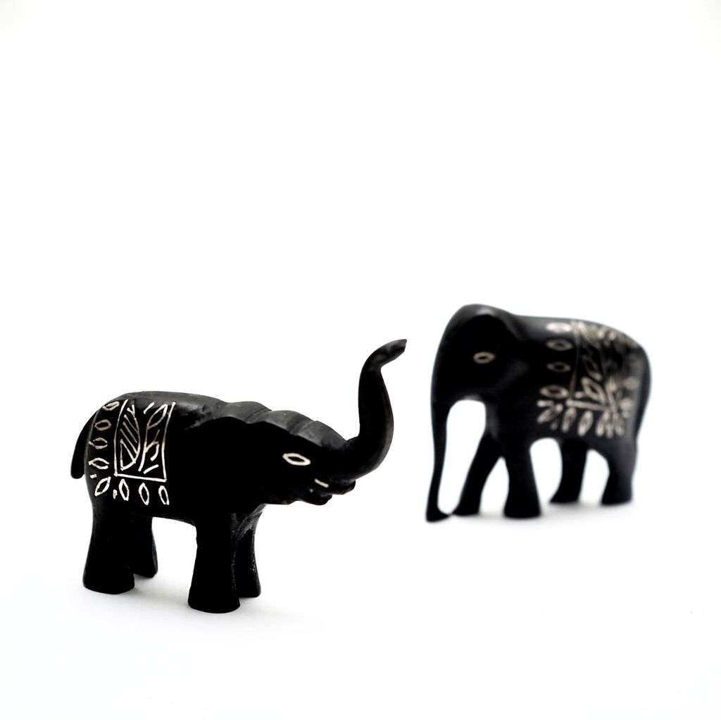 Bidri Work Elephant Mini Tarkashi (1SMTDCOKA07758) view 2