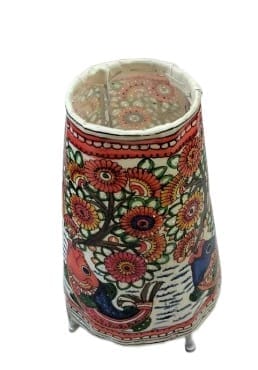 Hand Painted Floral and Fish Design Table Lamp view 2