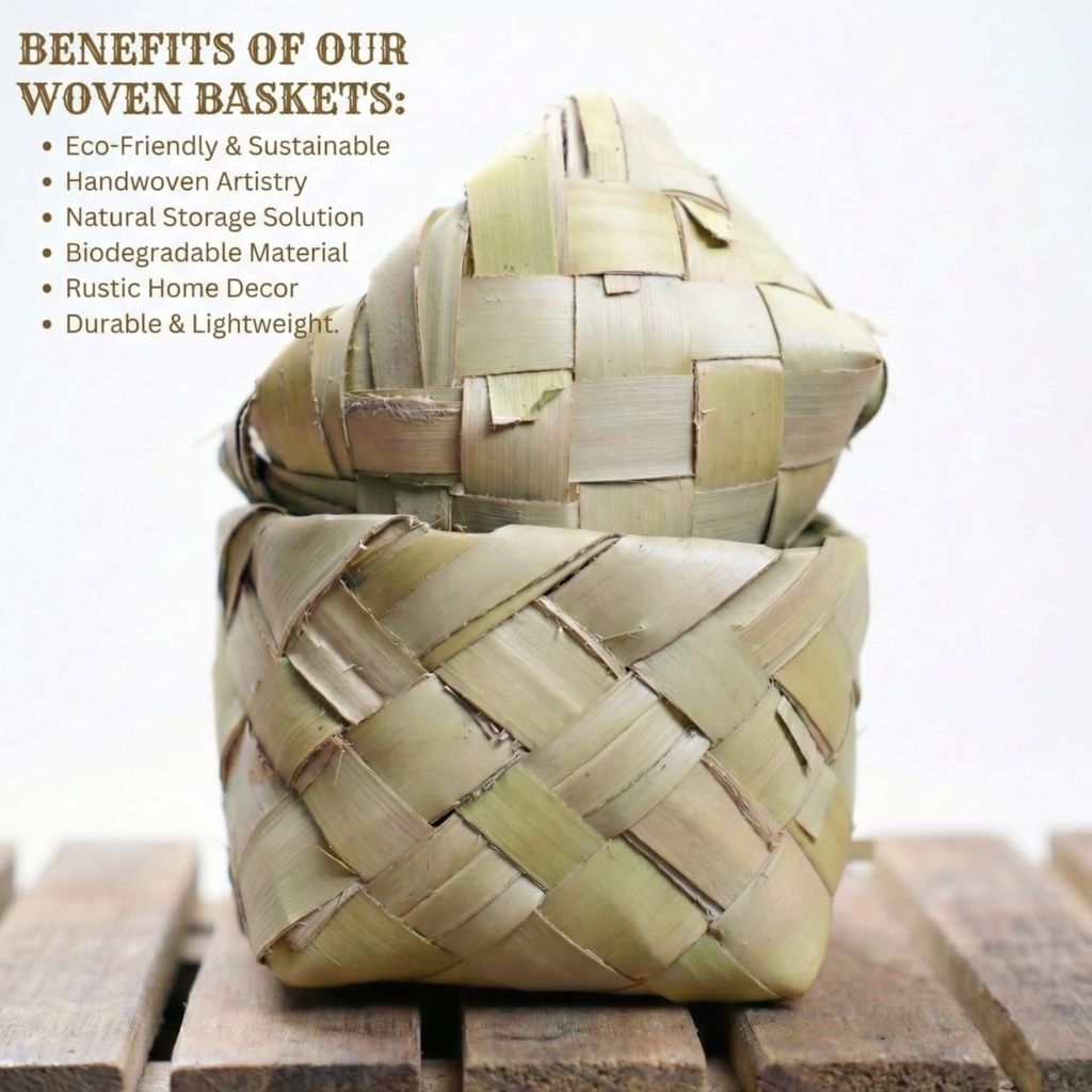 Palm Leaf Small Storage Box – 500gm view 2