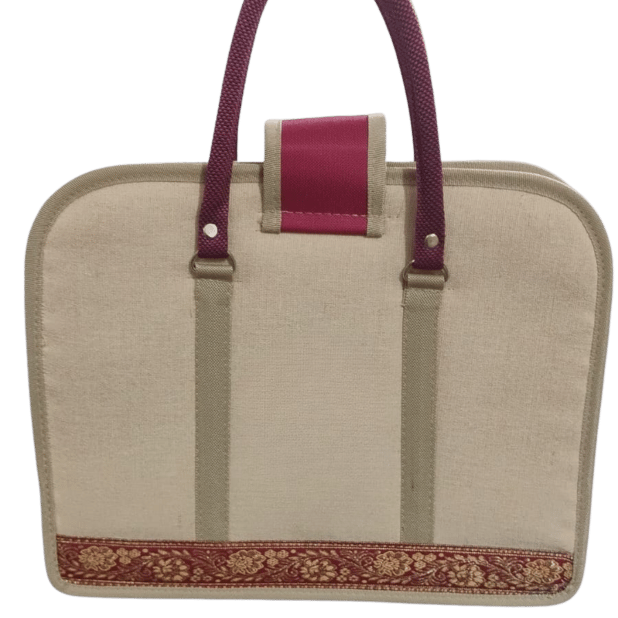 Prattya Jute made Classis Unisex Laptop bag view 2