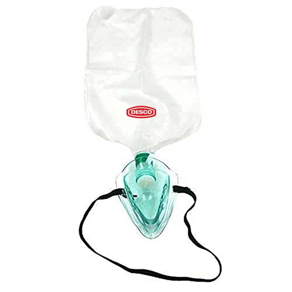 DESCO Oxygen Mask with Reservoir Bag for Adult view 2