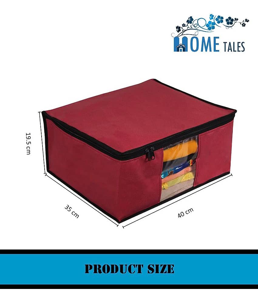 Saree Cover / Cloth Storage & Organizer with Transparent Window,Black (9U) view 2