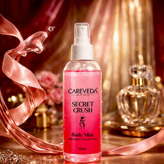 Careveda Secret Crush Body Mist 100Ml | Long Lasting Fruity | Refreshing Perfume Spray For Women | Premium 100 Ml view 2