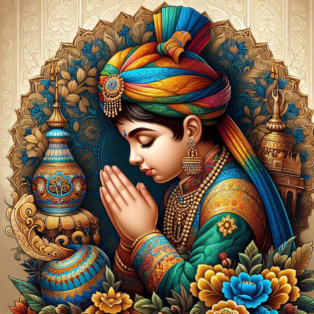 PRAYING TRADITIONAL WALLART 24in X 24in WITH BLACK FRAME view 2