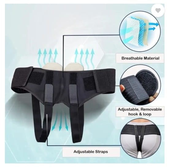 Adjustable Inguinal Hernia Belt for Men | Double-Sided Support Strap for Pain Relief & Comfort view 2