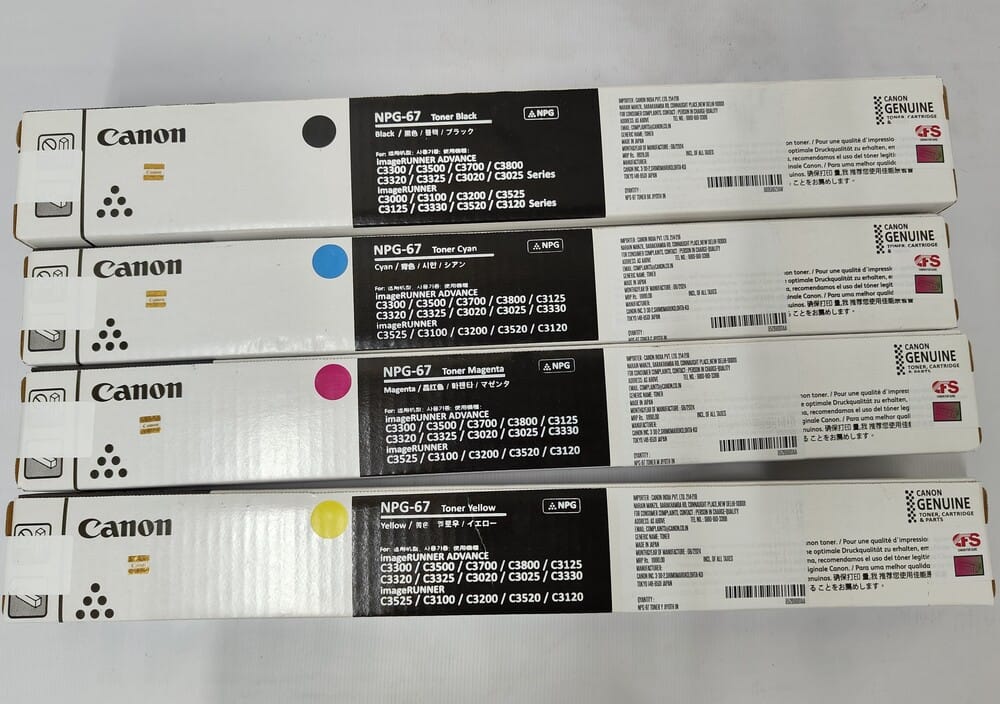 NPG-67 / NPG67 (Set of 4) Colour Toner Cartridge Compatible for Canon imageRUNNER Advance iR C3320 , C3325 , C3330 , C3520 , C3525 , C3530 , IR C3020 Printers. view 2