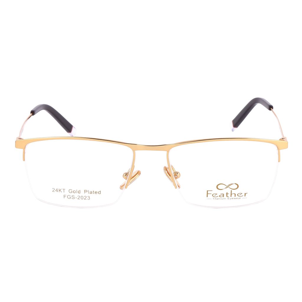 Feather Titanium Eyewear FGS-2023 - 24KT Gold Plated Eyeglasses view 2