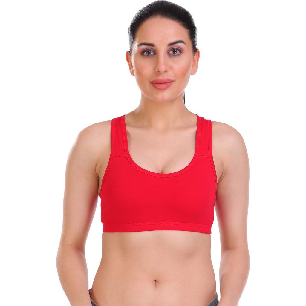SONA Vibekart Women's Cotton Seamless Non Padded Racerback Sports Bra view 2
