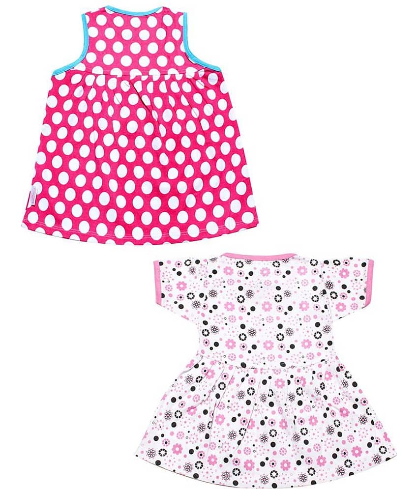 Babeezworld Baby Girls 100% Cotton Frocks ( Multi ) view 2