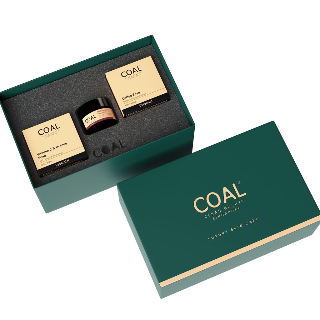 COAL Clean Beauty De-Tan & Glow Combo | Mother of Pearl Face Scrub 50g, Vitamin C & Orange Soap 100g & Coffee Soap 100g | Exfoliates & Brightens | Women | All Skin Types | Pack of 3 view 2