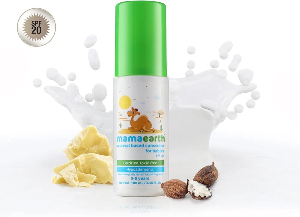 Mamaearth Mineral Based Sunscreen for Babies Certified Toxin Free SPF 20+ (100g) view 2