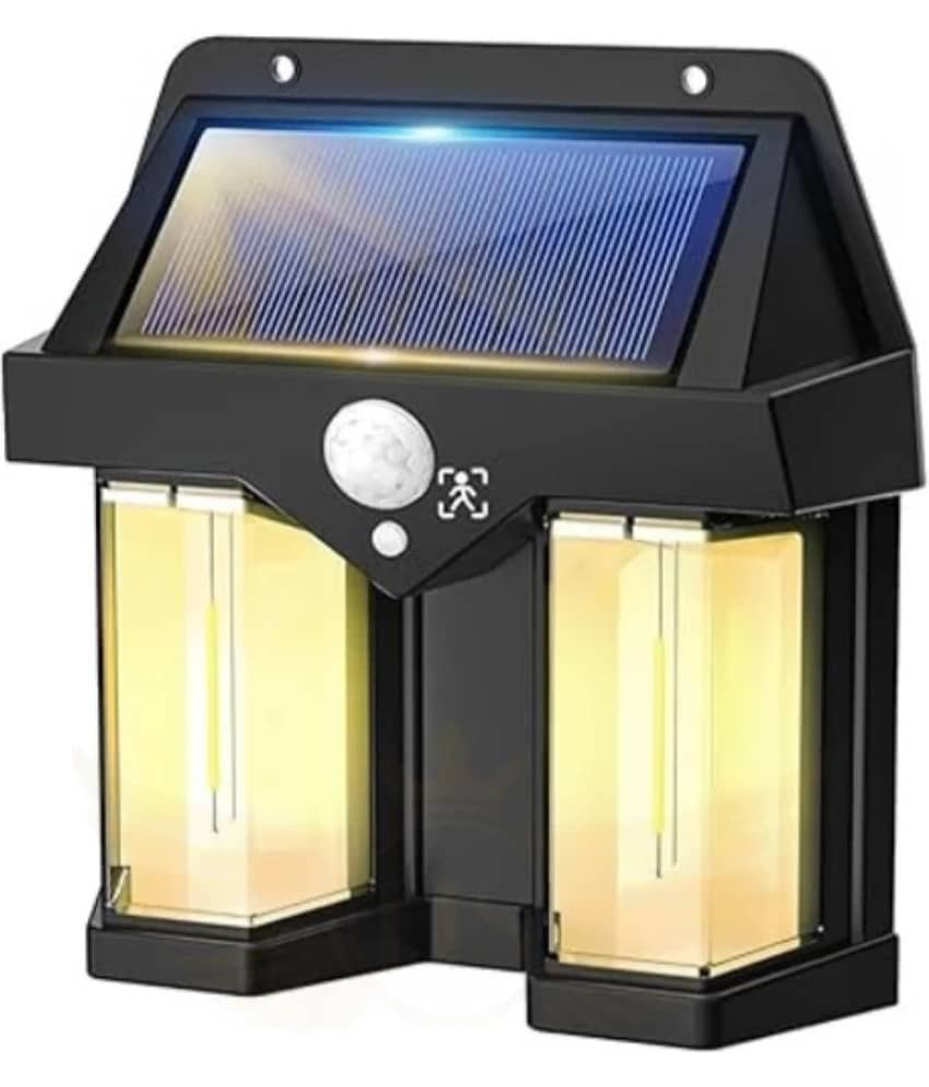 FLOZACK Solar LED Wall Light Solar Light Set (Wall Mounted Pack of 1) 4W Solar Outdoor Wall Light ( Pack of 1 )