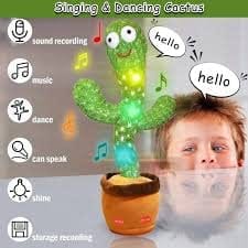 The JoyMates New Rechargeable Toys Talking Cactus Baby Toys for Kids Dancing Cactus Toys Can Sing Wriggle & Singing Recording Repeat What You Say Funny Education Toys for Children Playing view 2