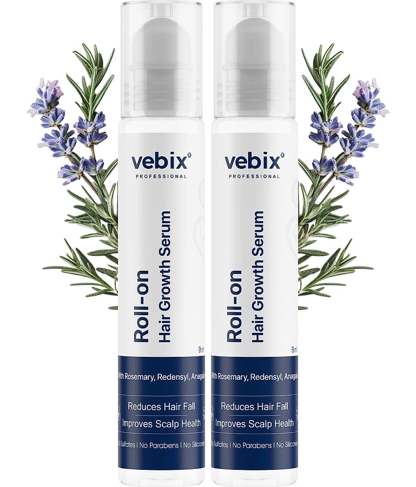 Vebix Professional Rosemary Roll-On Hair Serum 18 mL Pack of 2