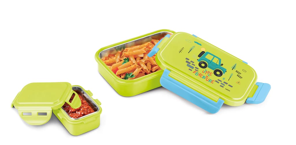 Milton Snackie Mate Tiffin Set With School Beg Along with Stainless Steel Lunch Box & Thermosteel Bottle view 2