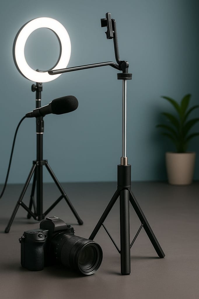 Smartphone Tripod with Adjustable Phone Holder view 2