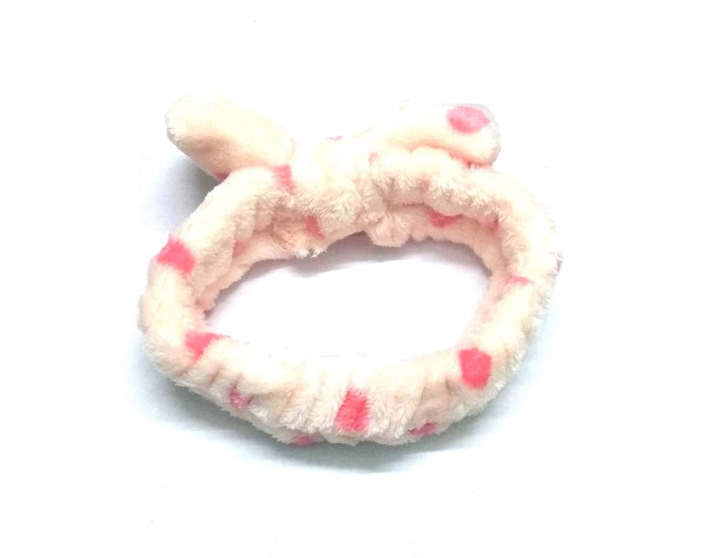 Nawani Facial Spa Makeup Cleansing Cute Bow Velvet Elastic Headband view 2