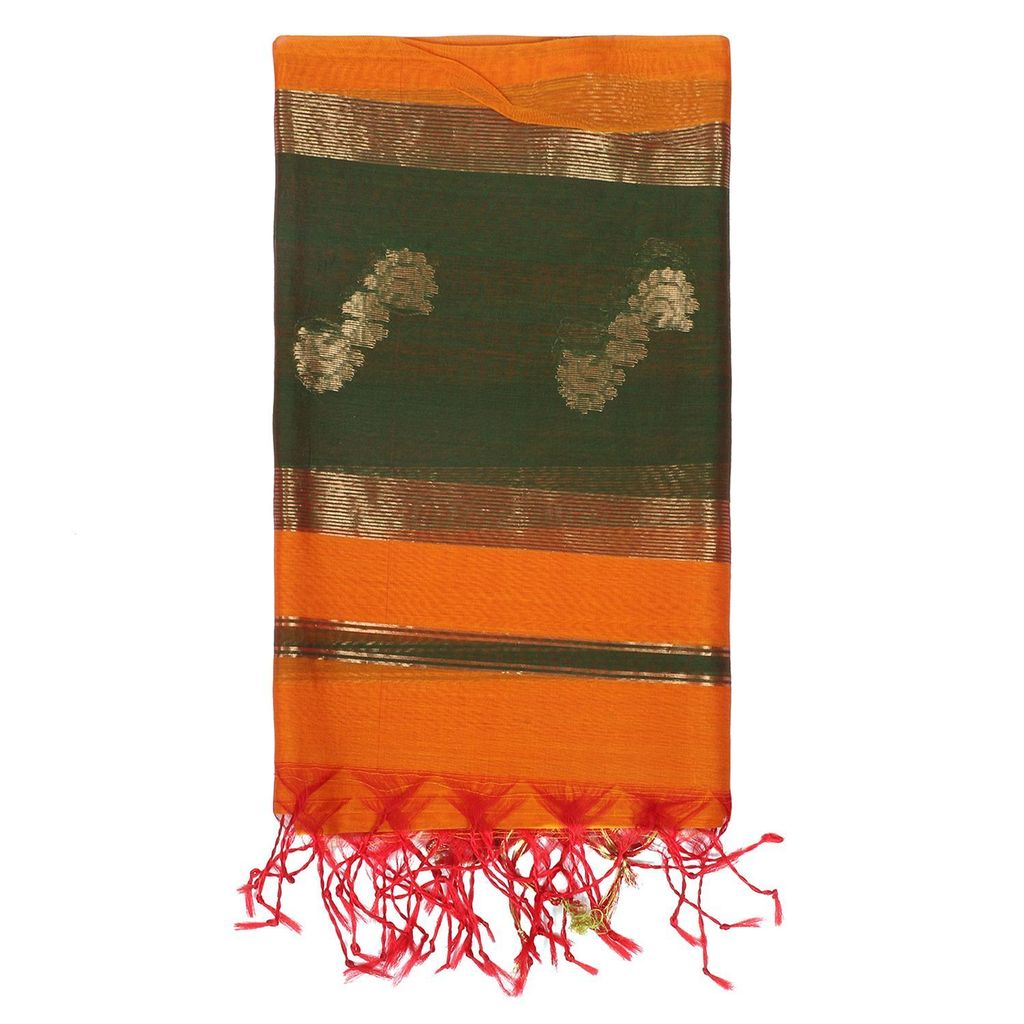 HANDLOOM MAHESHAWRI TRADITIONAL 02 PCS SUIT (SKU - 3S0101050422 Suit 177) view 2