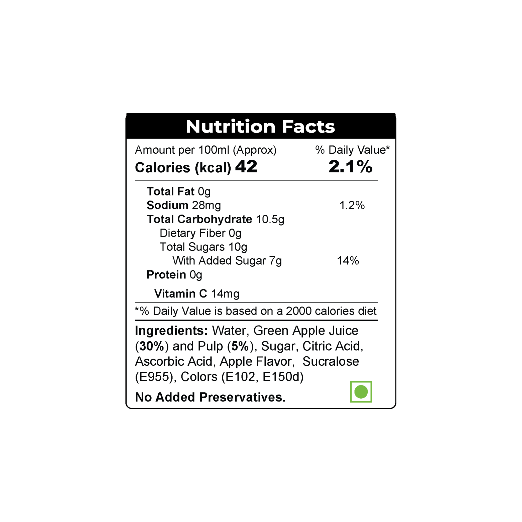 Frutika Green Apple Juice with Pulp 200ml view 2