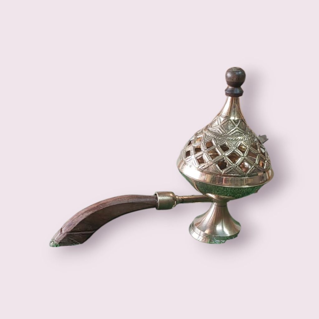 Home Purifying Brass Dhuna Loban Burner