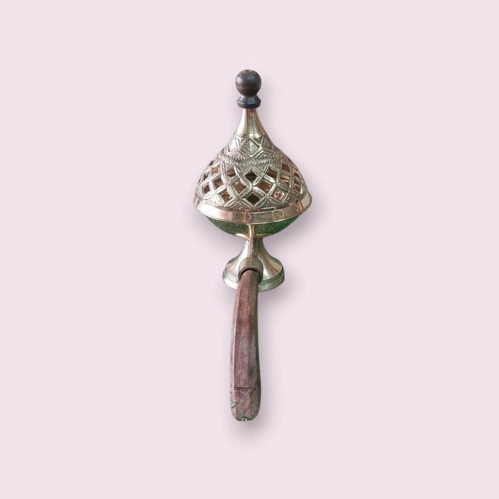 Home Purifying Brass Dhuna Loban Burner view 2