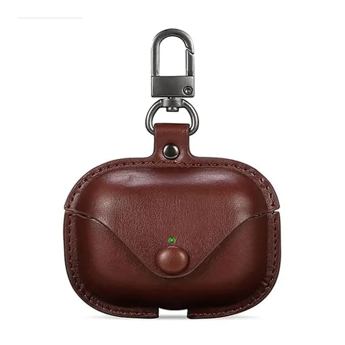 AirPod Pro/Pro 2 Case Leather Style Shockproof with Loss Prevention Clip for Apple Air-Pods Pro Wireless Charging Case For Airpods (Random Colour) view 2