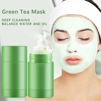 Elecsera Green Tea Purifying Clay Stick Mask Oil Control Anti-Acne Eggplant Solid Fine, Portable Cleansing Mask Mud Apply Mask (40 ml) view 2