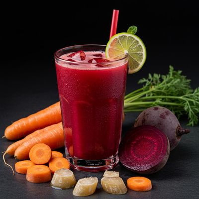 Carrot Beetroot Cane [Sugarcane Juice+Carrot Juice+Beetroot Juice]
