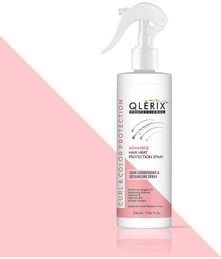 QLERIX ADVANCE Heat Protection Hair Spray with Rosemary & AloeVera Extract Hair Sprays 200 mL