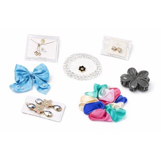 Anti Tarnish Jewellery Hair Accessories PremiumGift Hamper for Women Necklace, Earrings, Bracelet Hair Clips Combo