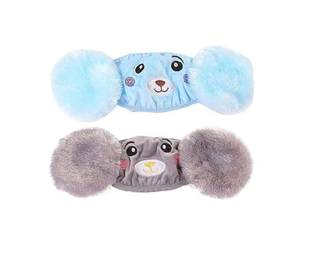 Clastik Reusable Teddy Bear Face Mask With Warm Plush Earmuffs for 5-10 Years Kids | Pack of 2 (Random Color) view 2