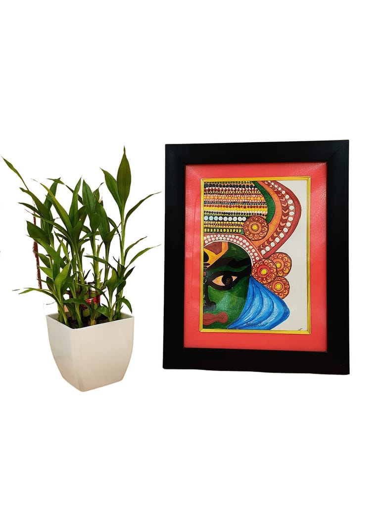 INDRICO? Mandala Paintings Craft Dot Art Decor, Traditional Handmade Original Painting by Artist with Black Frame (Original Painting) view 2