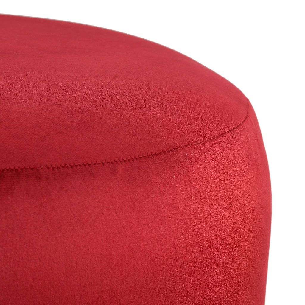Rugsxerry Ottoman Pouffes for Sitting Stool for Living Room Sitting Puffy Wooden Stools Chair Living Room Furniture Footrest Pouf Foot Stool for Office Room Decor, 16x16x18 inch Maroon view 2