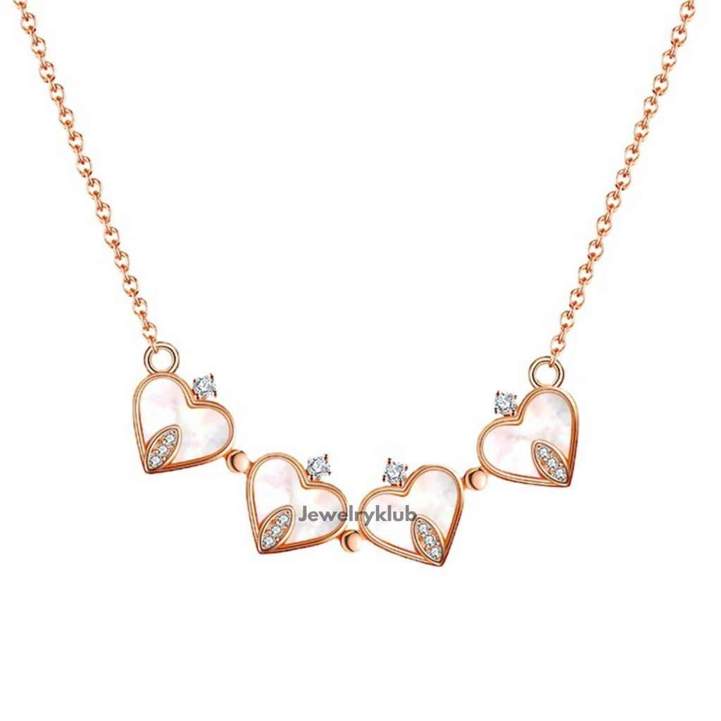 Jewelryklub 2 Way Multi Wearing Magnetic Heart Clover Fancy & Stylish Everyday Jewellery Accessories Necklace For Women & Girls Design 2 view 2