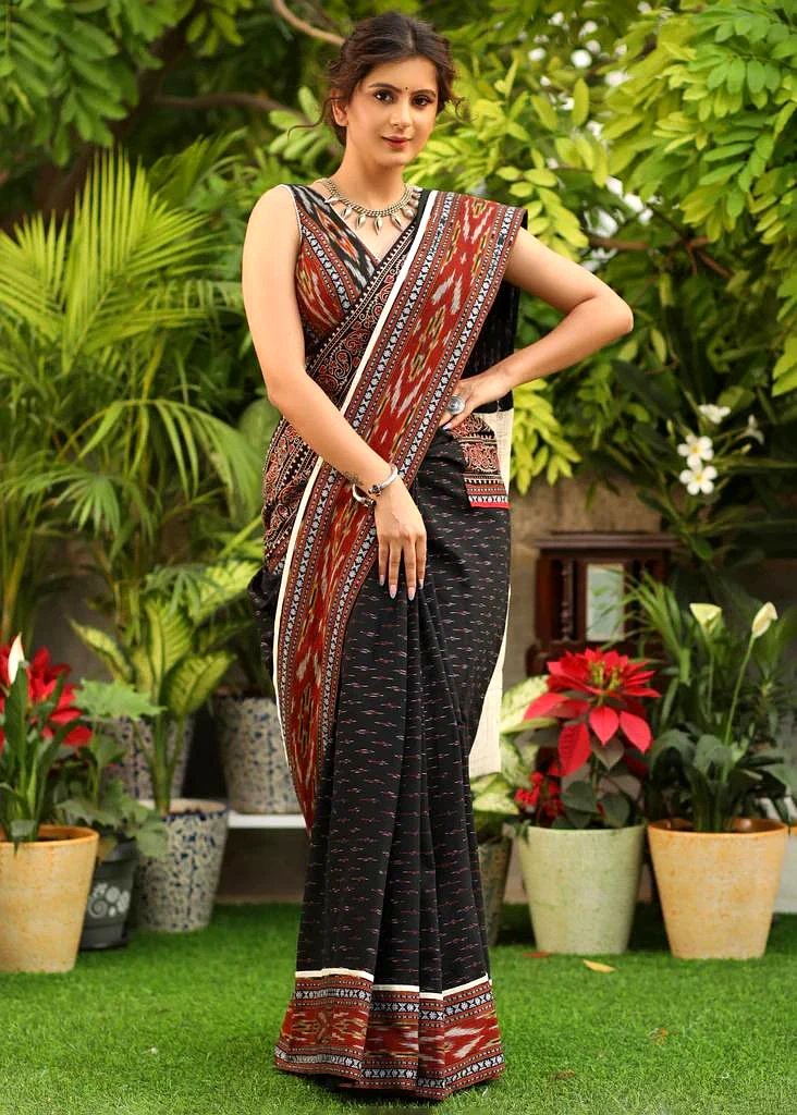 Pure Mulmul Cotton Silk Saree with Digital Print by SHIV TEXTILES