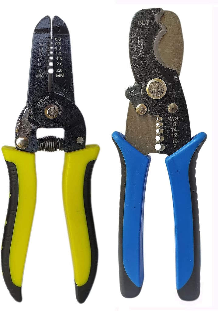 H9 Electric Cable Wire Cutter Stripper Piers Multi Purpose Cutting Wire Insulation Stripper Cutting Pliers for Electrical Use (Pack of 2) view 2
