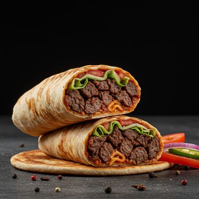 Beef Mutton Somali Bread Shawarma