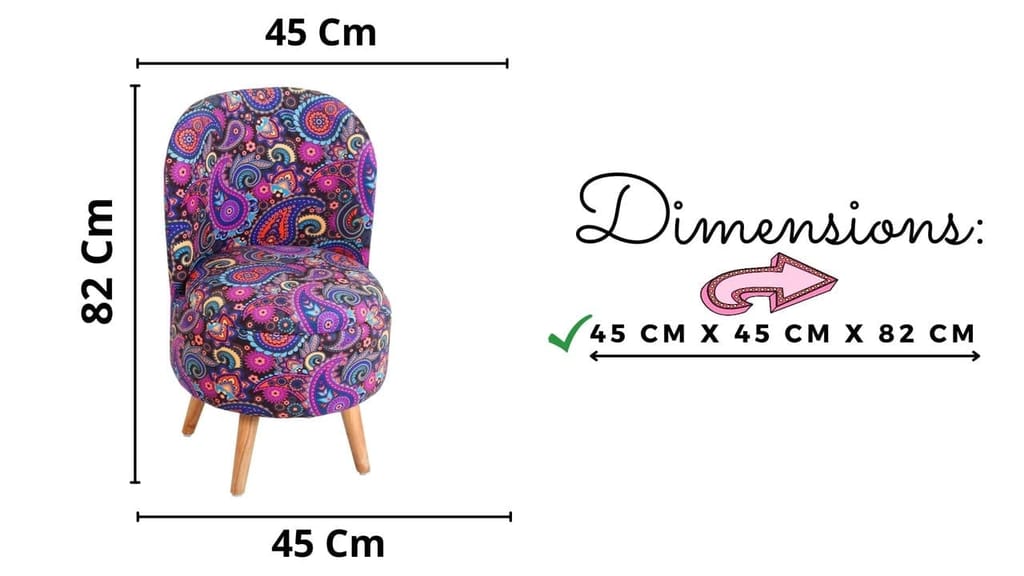 ShadowKart Ottoman Pouffes Sitting Mudda Puffy Stool for Living Room Dressing Table Pouf Round Footstool for Home Decor, Printed,18x18x32 Inch view 2