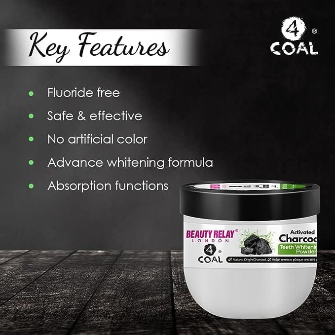 Activated Charcoal Teeth Whitening Powder - 125g view 2