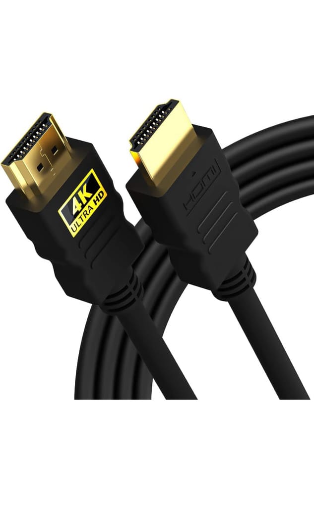 HDMI Cable 4K High-Speed HDMI Cord 18GBps with Ethernet Support 4K 60Hz Compatible with UHD TV, Monitor, Computer, Xbox 360, Blu-ray and 1.5 METER CABLE