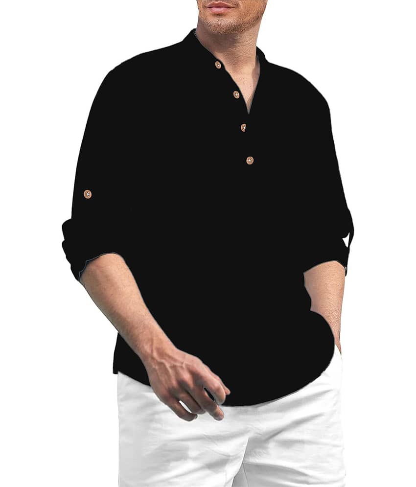 UNI VIBE Maroon Cotton Men's Shirt Style Kurta ( Pack of 1 )