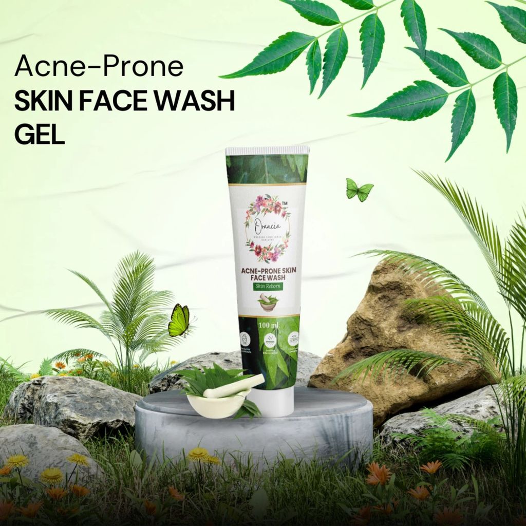 Orancia Acne-Prone Skin Face Wash Gel | With Ceramide Complex & Glycerin | Treats Active Acne | Kills 99.9% of Acne Bacteria | Non-Drying Formula | For Oily & Acne Prone Skin | For Men & Women | 100 ml view 2
