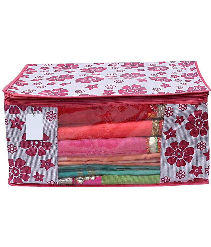 Non-Woven Saree Cover / Cloth Storage & Organizer with Transparent Window (Pack of 6) view 2