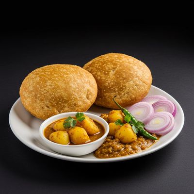 Aloo Kachori With Aloo Sabji
