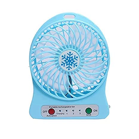 DAYBETTER� Portable Mini USB Pocket Fan 3-Level Speed Adjustable Electric Cooling Desktop Fan with Rechargeable Battery view 2