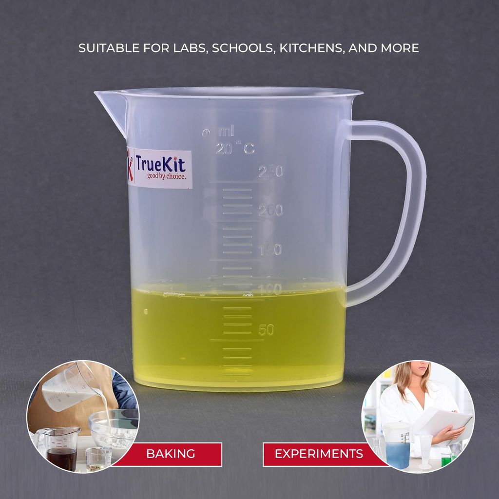 TRUEKIT Transparent Plastic Measuring Jug with Graduation Marks view 2