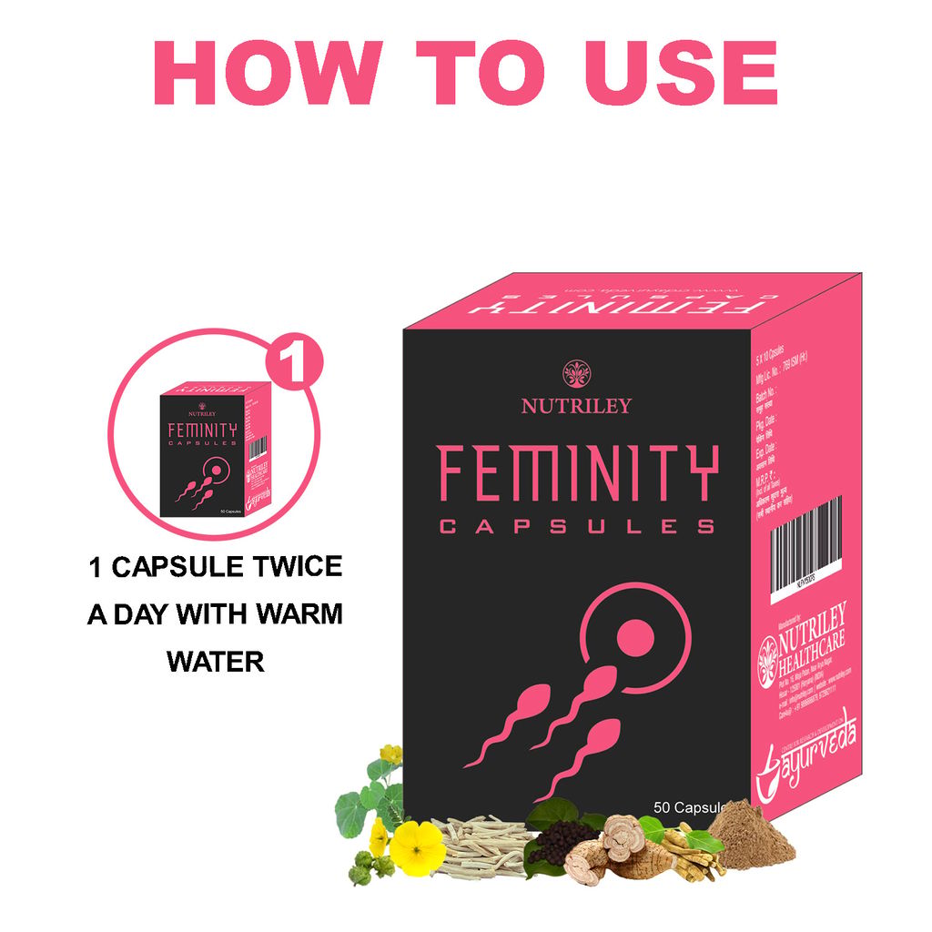 Nutriley Feminity Female Fertility Capsules for Irregular Ovulation, Purifying Blood, Strengthening Uterus, Increasing fertility view 2