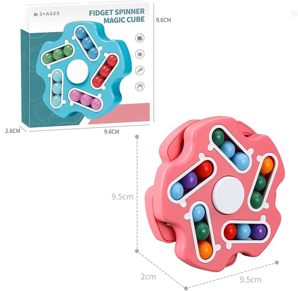 Finger Tip Rotate Puzzle Magic Bean Fidget Spinner Toys for Kids Adults Mind Teaser Memory Game view 2