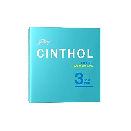 Cinthol Cool Menthol + Active Deo Fragrance Soap, 99.9% Germ Protection, 100 G (Pack Of 3)